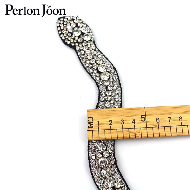 Ручная работа стеклянные длинные Кристальные Стразы для аппликации нашивка