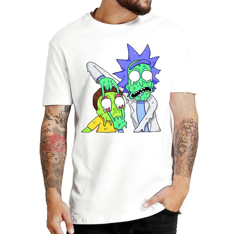 Футболка с забавным рисунком Рика и Морти, для мужчин и женщин, Harajuku, Ricky N marty Ullzang, футболка с графическим рисунком 90 s, футболки для женщин и мужчин