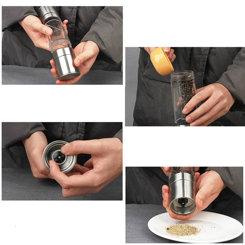 2 в 1 ручная мельница для перца и соли специи стальная портативная кухонная Muller |