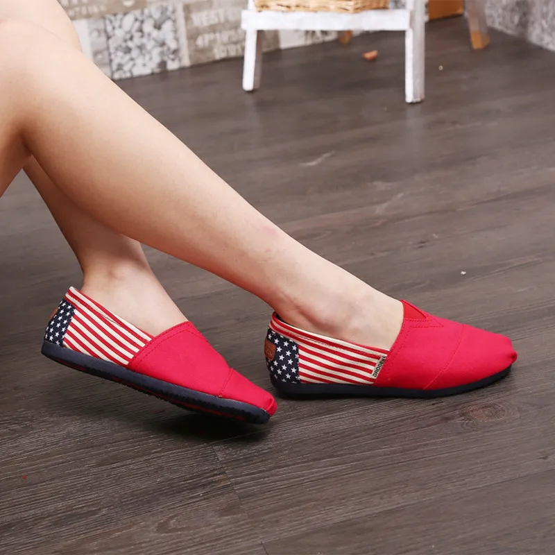 

Summer New Style Flat Canvas Women's Shoes One Pedal Lazy Shallow Mouth Student Cloth Shoes Casual Flat Female Cloth Shoes