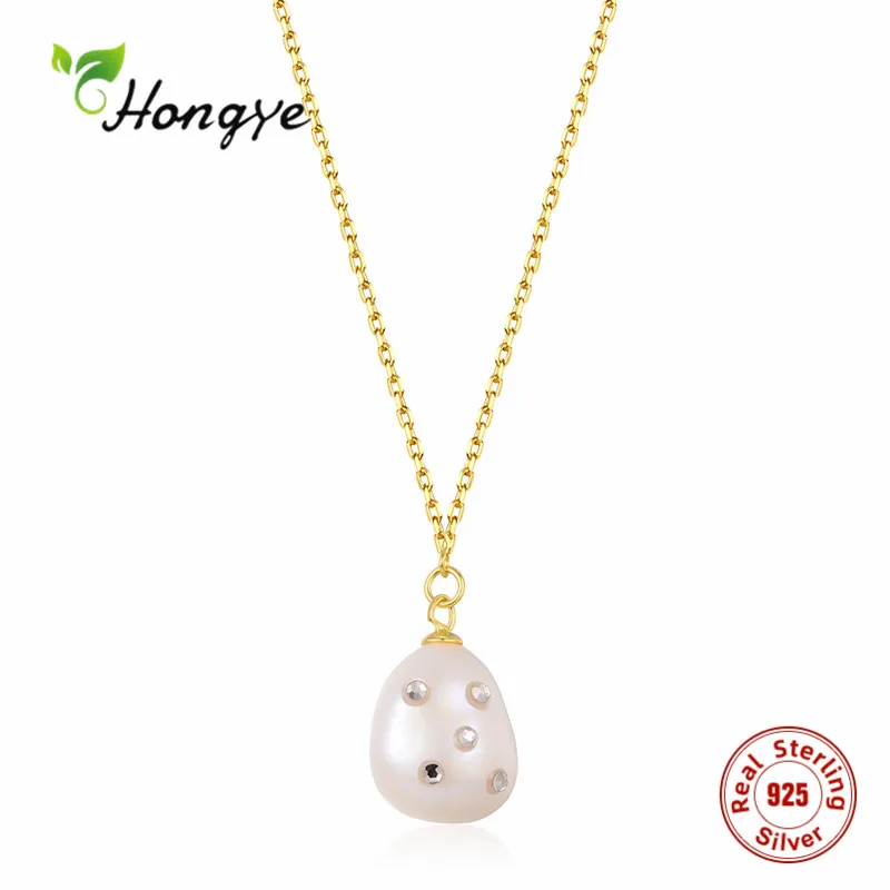 Женское ожерелье из серебра 925 пробы с натуральным пресноводным