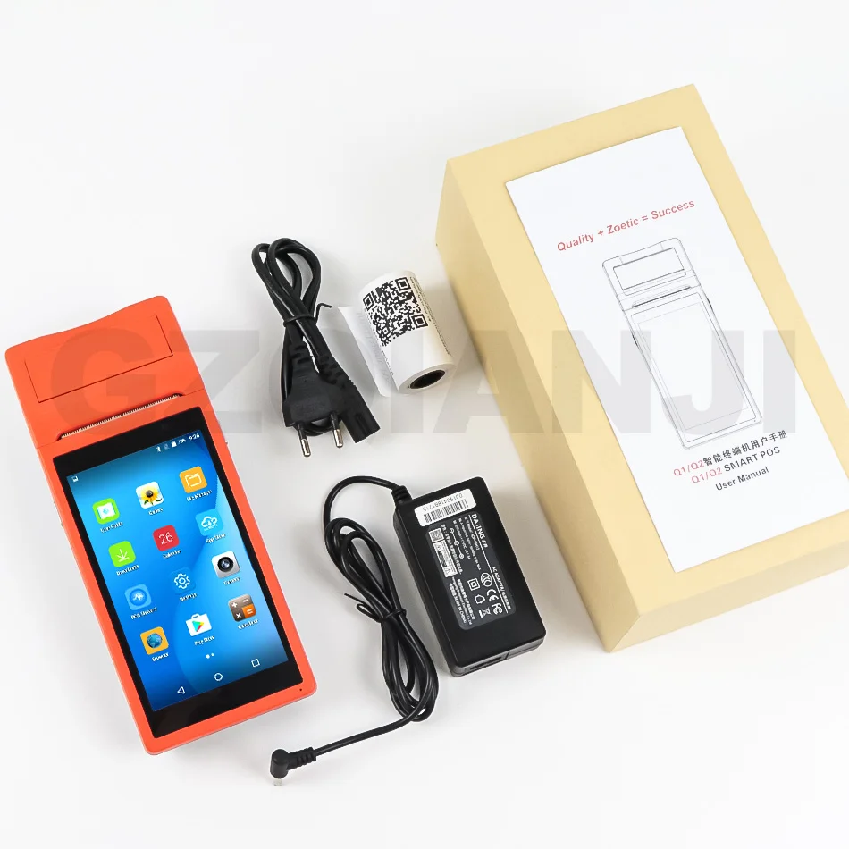 V1 Androis pos-терминал принтер PDA беспроводной Bluetooth и Wifi Android система с термопринтером Встроенный и сканер камеры - Цвет: Orange 3G