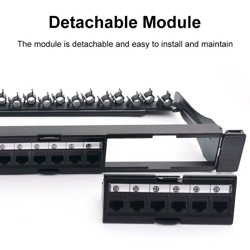 ONTi 19 &quot1U стойка сквозной связи 24 порта CAT6 коммутационная панель сетевой RJ45