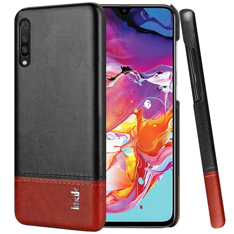 Blackish brown Роскошный лаконичный кожаный чехол для samsung A50 чехол A 50 A70 A50s A 30s чехол A20e A30 Etui для samsung Galaxy A40 чехол A80 - Цвет: Blackish brown