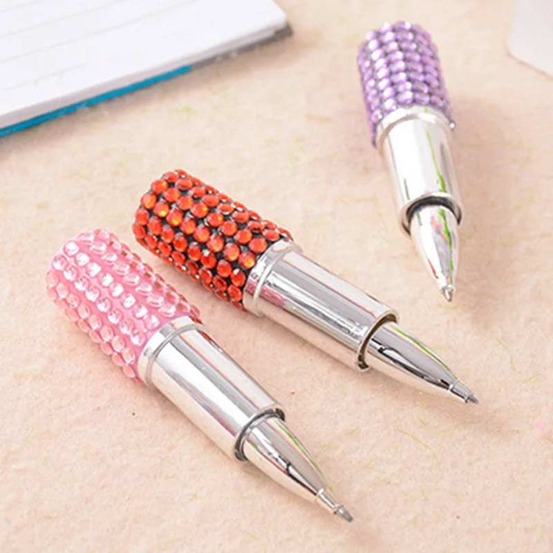 

Creative Ballpoint Pens Lipstick Plastic Ball Pen Cute Colorful Ballpoint Pen For Girl Student Exam Gel Pen Office School TXTB1