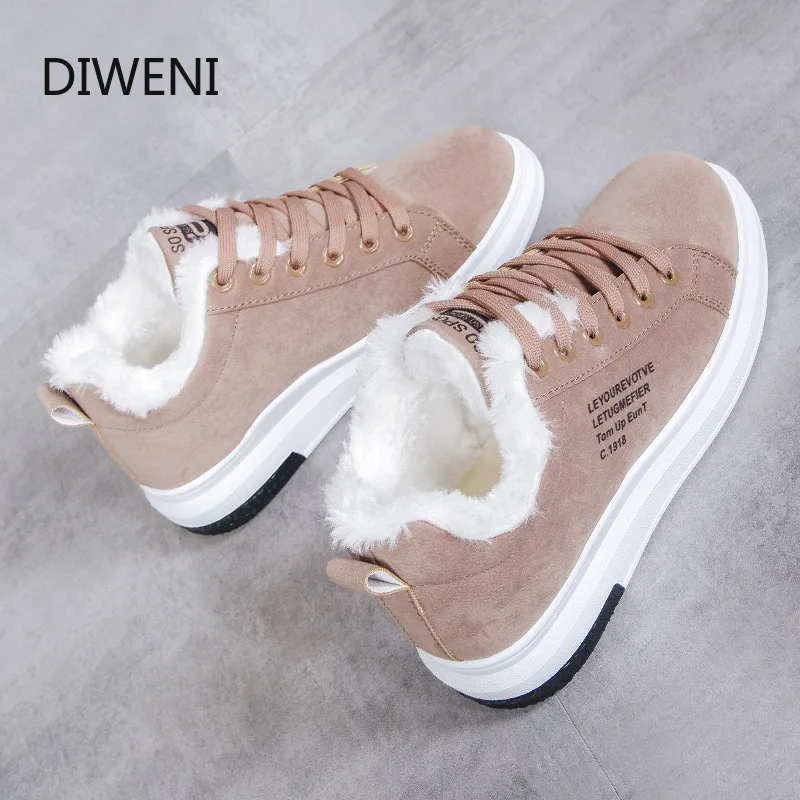 DIWEINI женские ботинки зимняя обувь очень теплые зимние ботильоны Botas Mujer Плюшевые