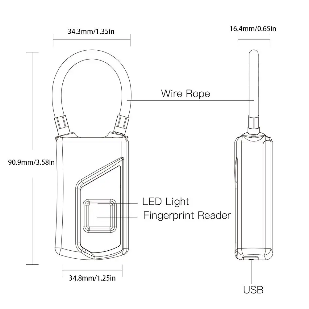 Candado con huella цифровой с USB Перезаряжаемый дверной замок Портативный Умный Замок с отпечатком пальца для клубного багажа навесной замок для чемодана