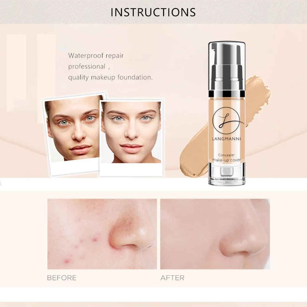 Профессиональный тональный крем для макияжа Жидкий придания яркости коже