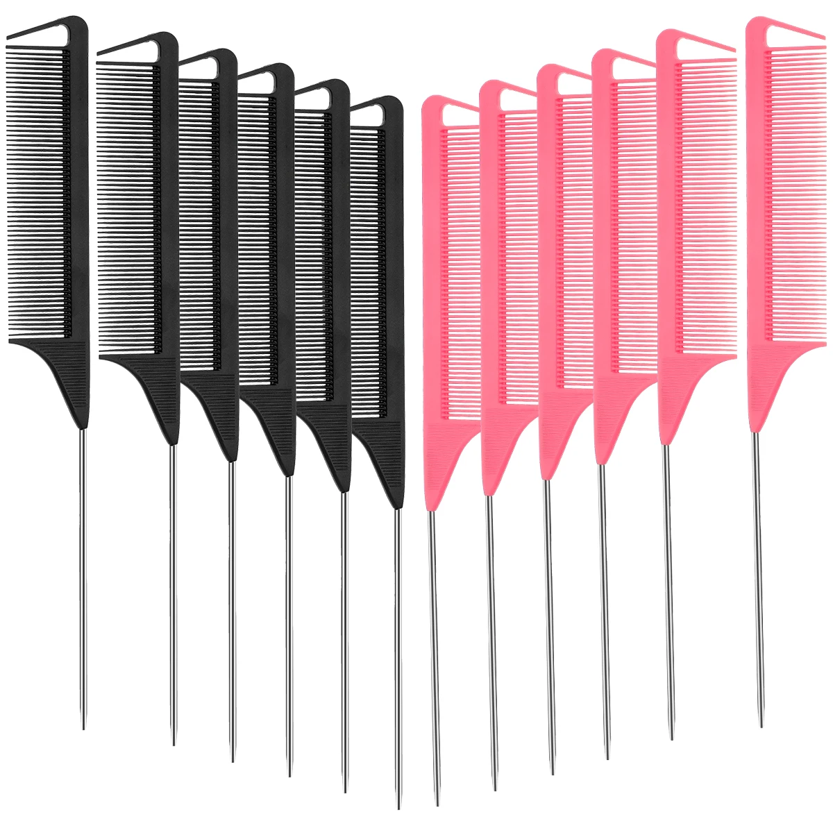 Профессиональная термостойкая салонная черная металлическая шпилька