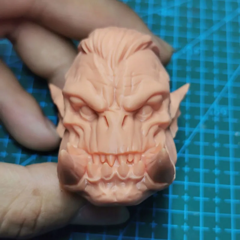 Неокрашенная 1/6 1/12 Orc Berserker Голова монстра резьба подходит для 12 дюймов солдат