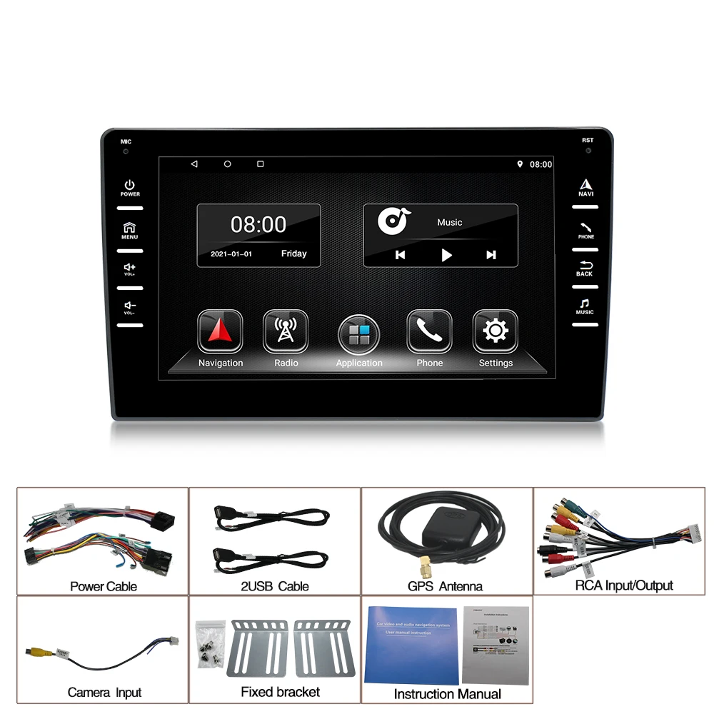 Автомагнитола ESSGOO Android 10 1 2 din Bluetooth 8 дюймов GPS | Автомобили и мотоциклы