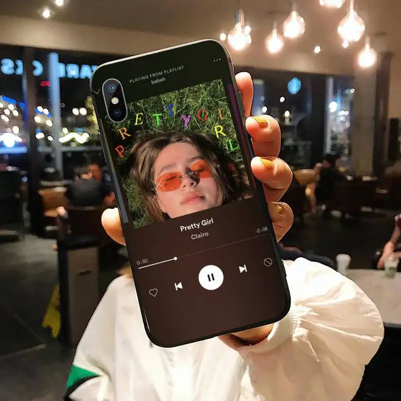 

Black music player Aesthetic album Phone Case for iPhone 11 12 pro XS MAX 8 7 6 6S Plus X 5S SE 2020 XR
