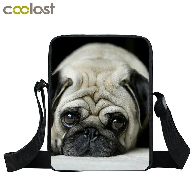 Kawaii Puppy Messenger Bag Cute Pet Dog children Crossbody Boys School Bags Kids Book Pug Schoolbags Best Gift | Багаж и сумки