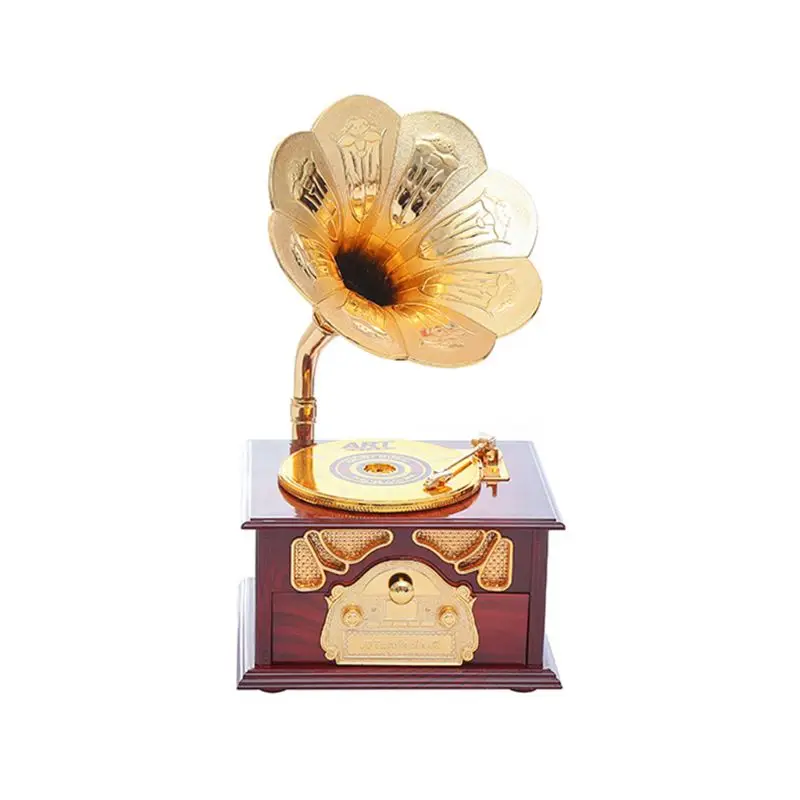 Складной Классический клаксон в стиле ретро граммофон диск фонограф музыкальная