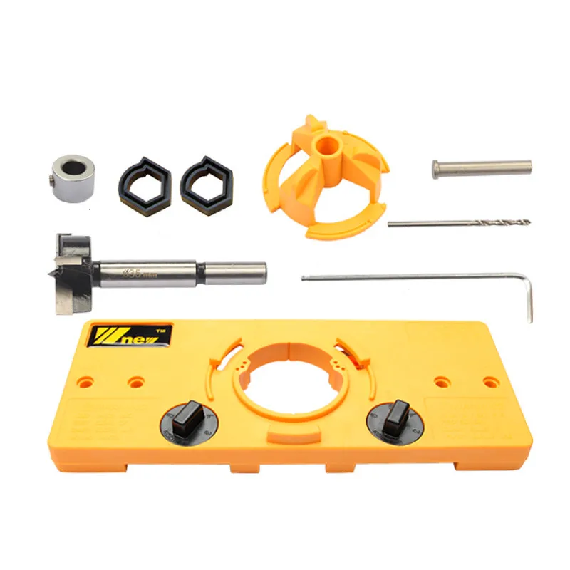 Чашкой 3 5 см Стиль для высверливания и джиг сверла Комплект двери отверстие