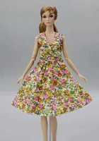 16 bjd dolls clothes for barbie doll dress classic floral v neck countryside outfits party gown 11 5 doll accessories kids toy