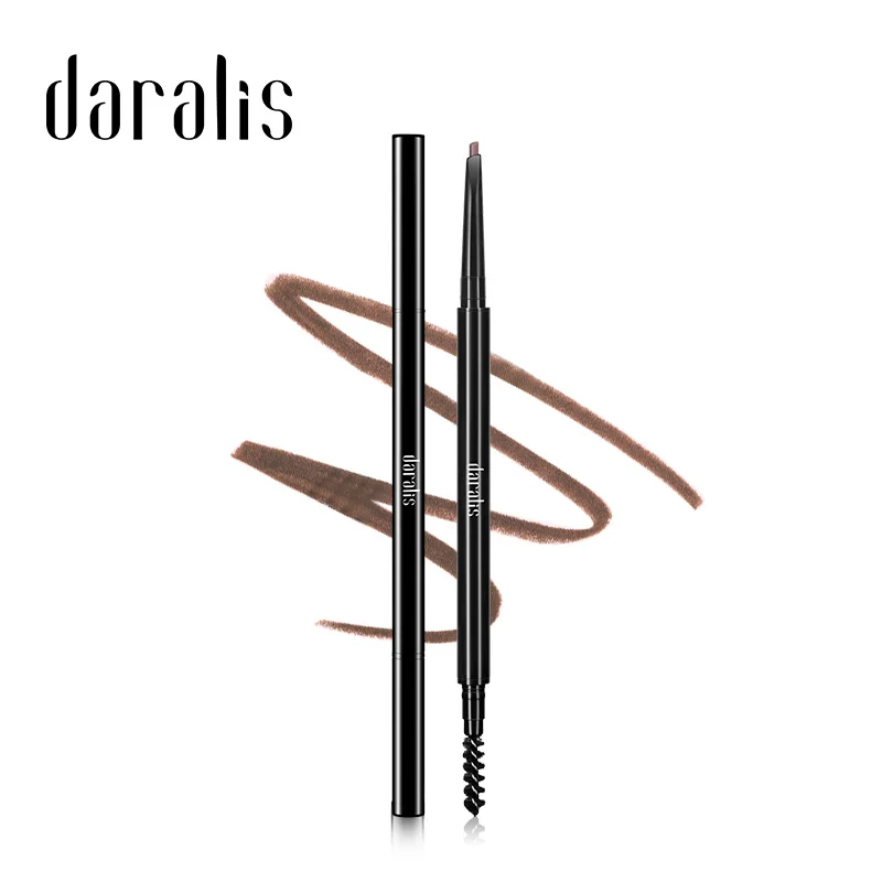 Daralis двухсторонний супер тонкий карандаш для бровей и кисть водостойкая