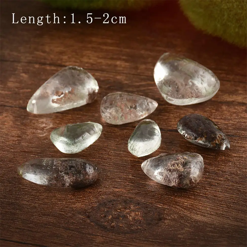 

Natural Stone Ghost Phantom Quartz Crystal Gem Specimen Healing Stone Pendant Nice Gift For Stone Collection Length 1.5-2cm