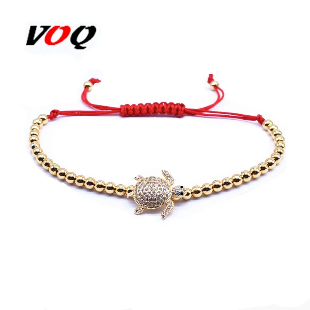 Женский и мужской летний браслет VOQ классический Регулируемый с бусинами в виде