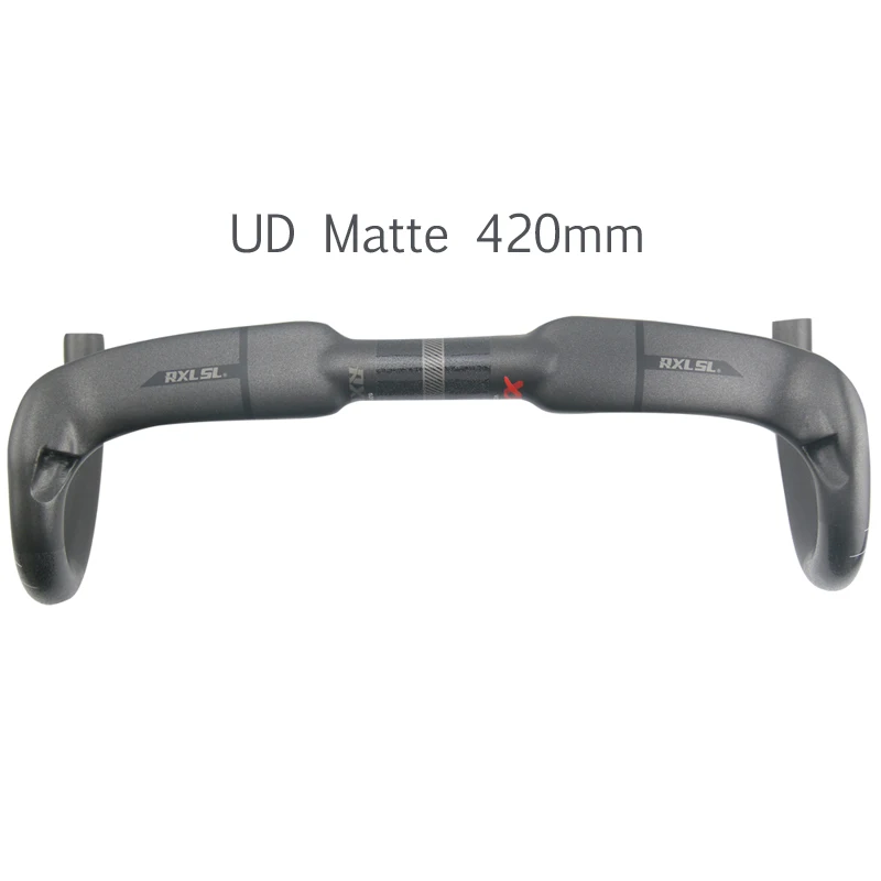 UD Matte 420mm Руль для шоссейного велосипеда RXL SL велосипедный руль 31,8 Черный UD/труба из углеродистого волокна 3K Матовая падения руль 400/420/440 мм шоссейный углеродный руль - Цвет: UD Matte 420mm