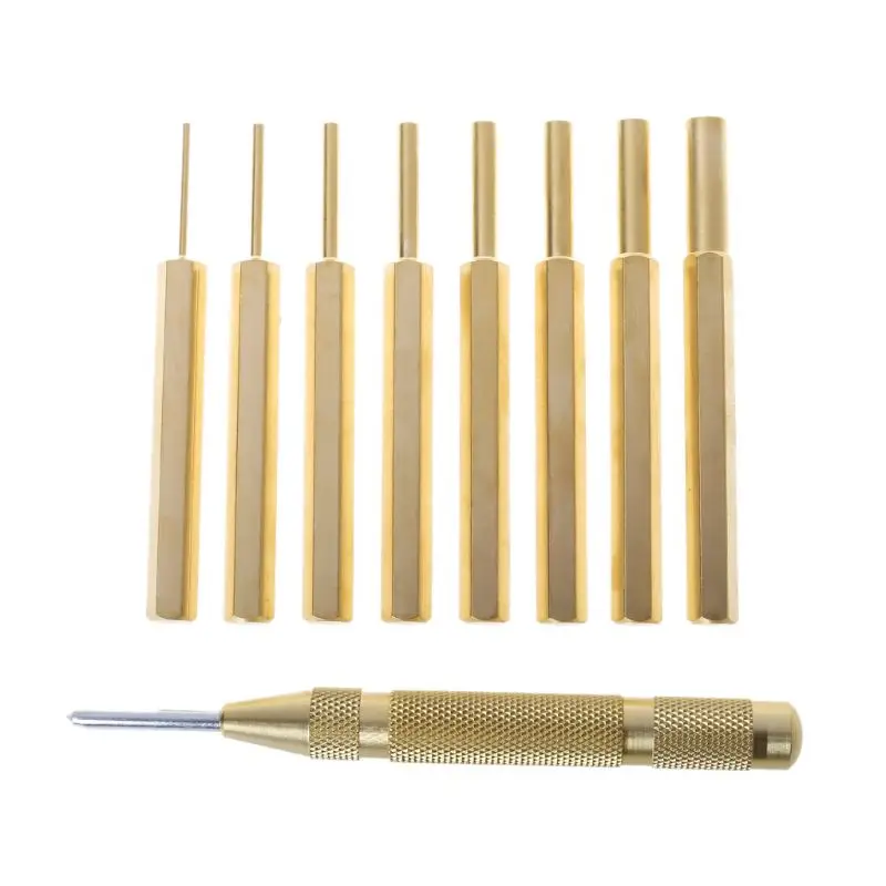18 шт./компл. прочный корпус из латуни Сталь сверла Центр направляющий штифт удар