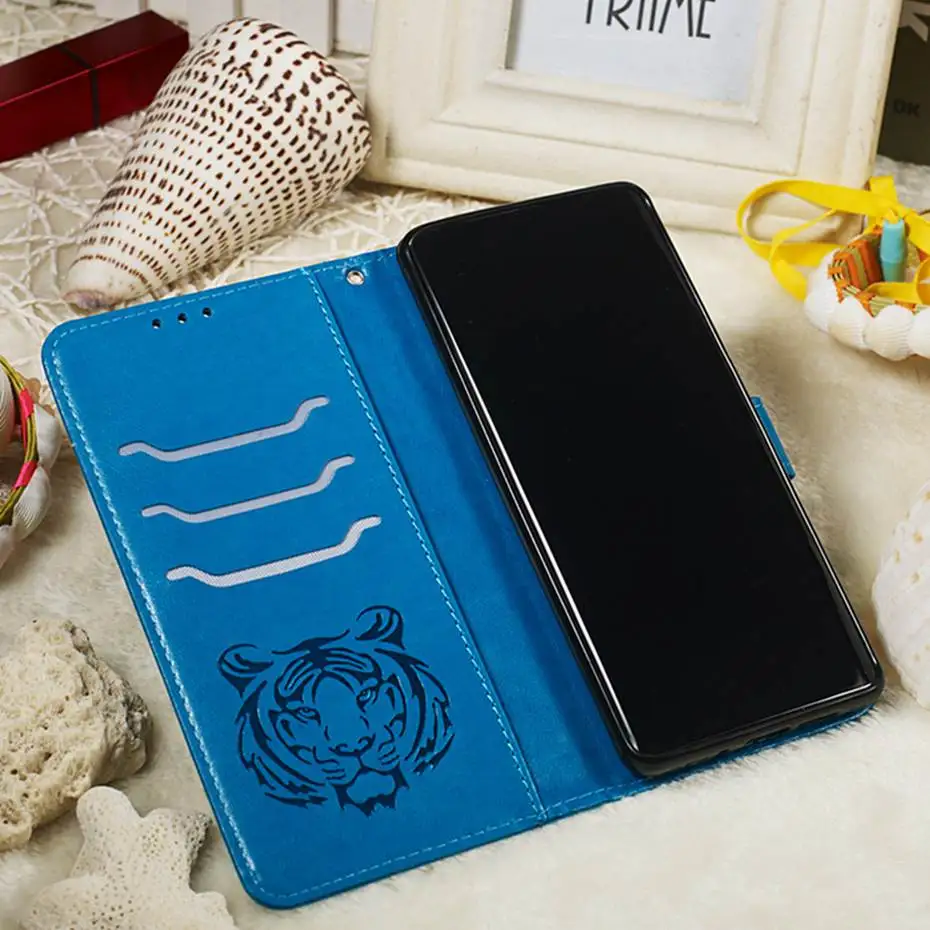 Кожаный флип-чехол с 3D кошкой и тигром для huawei P30 P20 Pro mate 30 Lite P Smart Z Y7 Prime Honor 9X20 Pro 8A 10i Y6