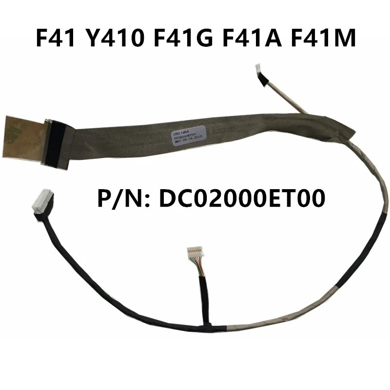 

New Laptop LCD LED LVDS Video Screen Display Flex wire Cable For Lenovo F41 Y410 F41G F41A F41M PN:DC02000ET00