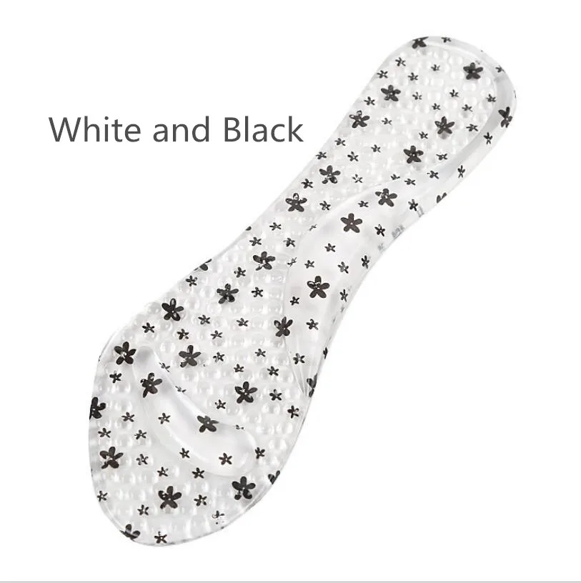 White and Black 1 пара Подпяточник в обуви на высоком каблуке расстроен арки поддержки стельки силикагелевые стельки Анти-скольжения для Для женщин высокий каблук Сникеры на каждый день - Цвет: White and Black