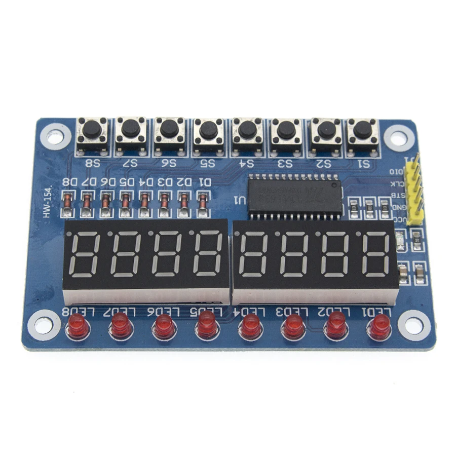 Ключ Дисплей светодиодной лампой для AVR 8 бит цифровой светодиодный трубчатая лампа 8-Bit TM1638 модуль