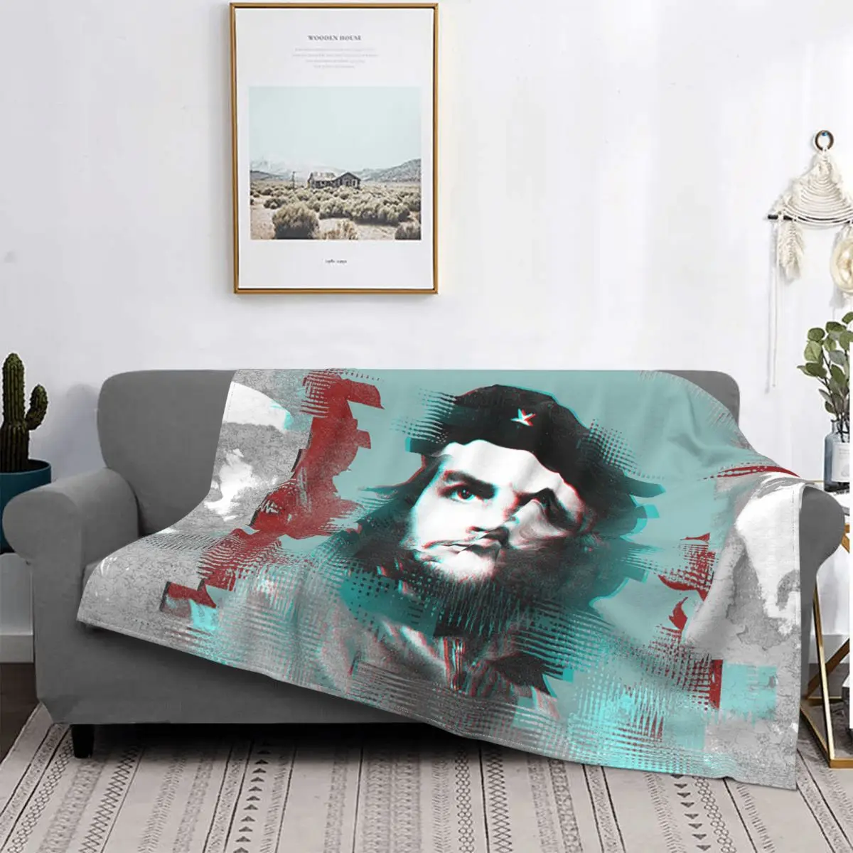

Che Guevara революционное одеяло, Фланелевое всесезонное мужское многофункциональное мягкое покрывало для дивана, автомобиля, плюшевое тонкое ...