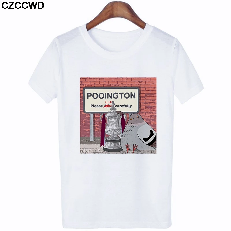 5767 Женская одежда Pooington Pleaes Lie осторожно белая футболка Harajuku модная футболка с голубем уличная женская футболка - Цвет: 5767