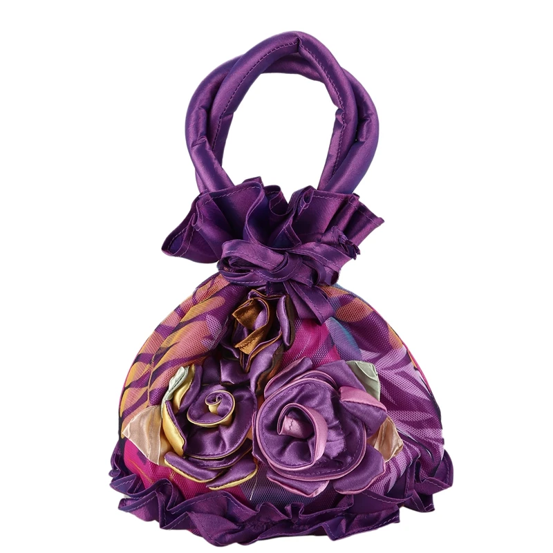 Женская сумка мешок в этническом стиле Повседневная на шнурке с кружевными