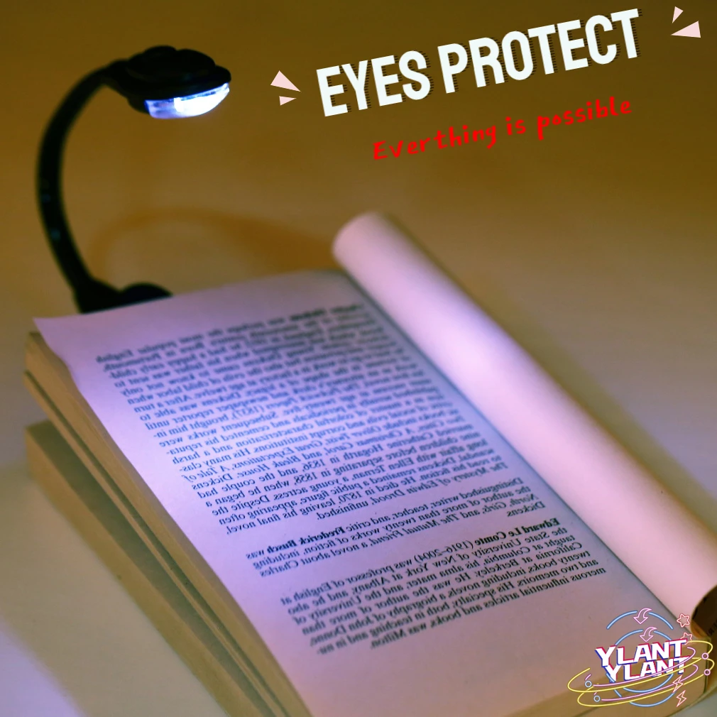 

2021 Portable Mini LED Book Light Flexible Clip-On Bright Book Reading Light Lamp for Travel Bedroom Book Reader Christmas Gifts