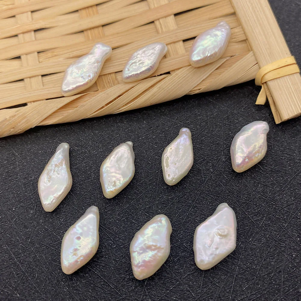 

1 Pcs/pack Natural Freshwater Baroque Pearls High Quality Diamond-shaped Loose Beads DIY Jewelry Necklace Bracelet Making 8x16mm