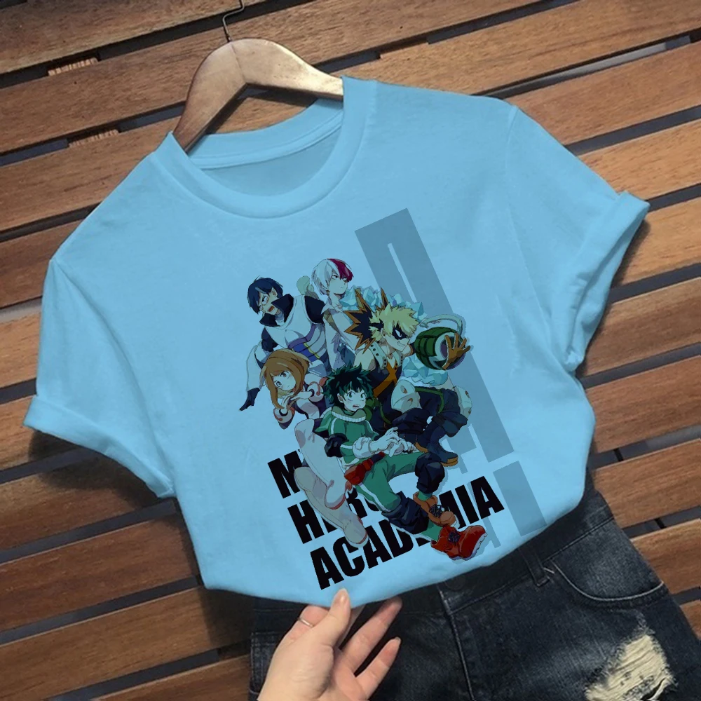 

2021 New Fashion My Hero Academia Printed Short Sleeve Graphic Top For Men Women