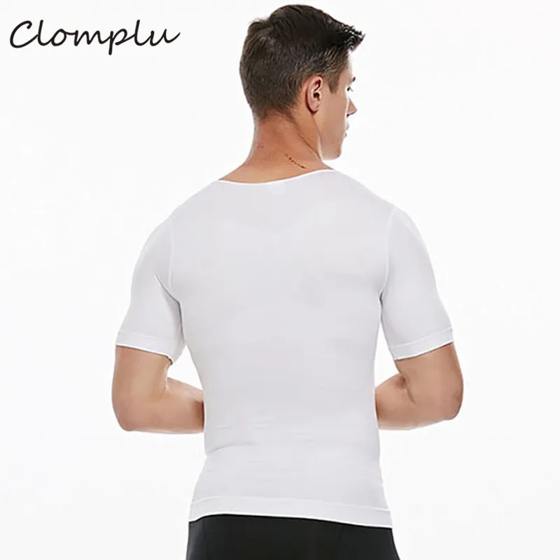 Clomplu пояс для похудения Мужская рубашка боди футболка корсет мужчин Bellies Abdo