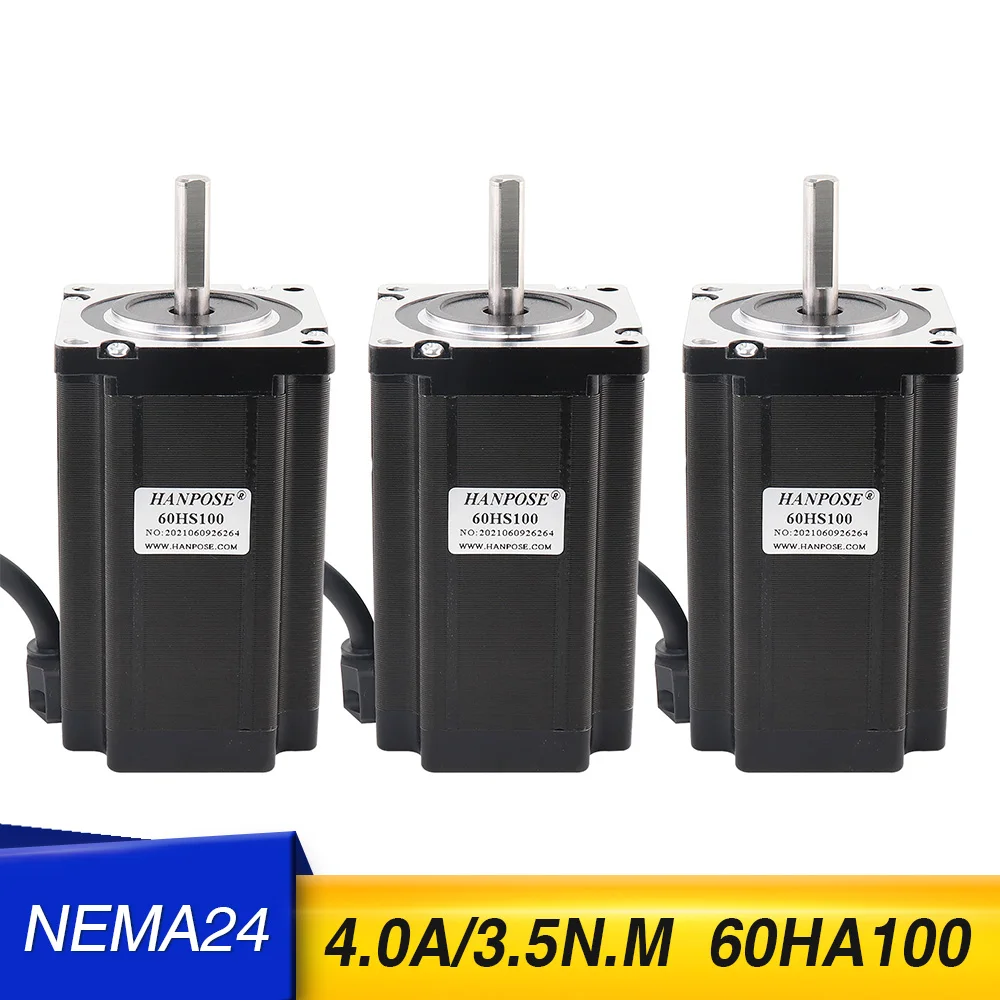 Шаговый двигатель Nema24 60HS100 3 шт. шаговый 60 1 8 градусов 4 вывода нм а для фрезерного - Фото №1