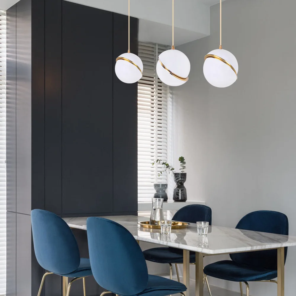 Художественный Декор креативный Глобальный подвесной светильник молочно белый