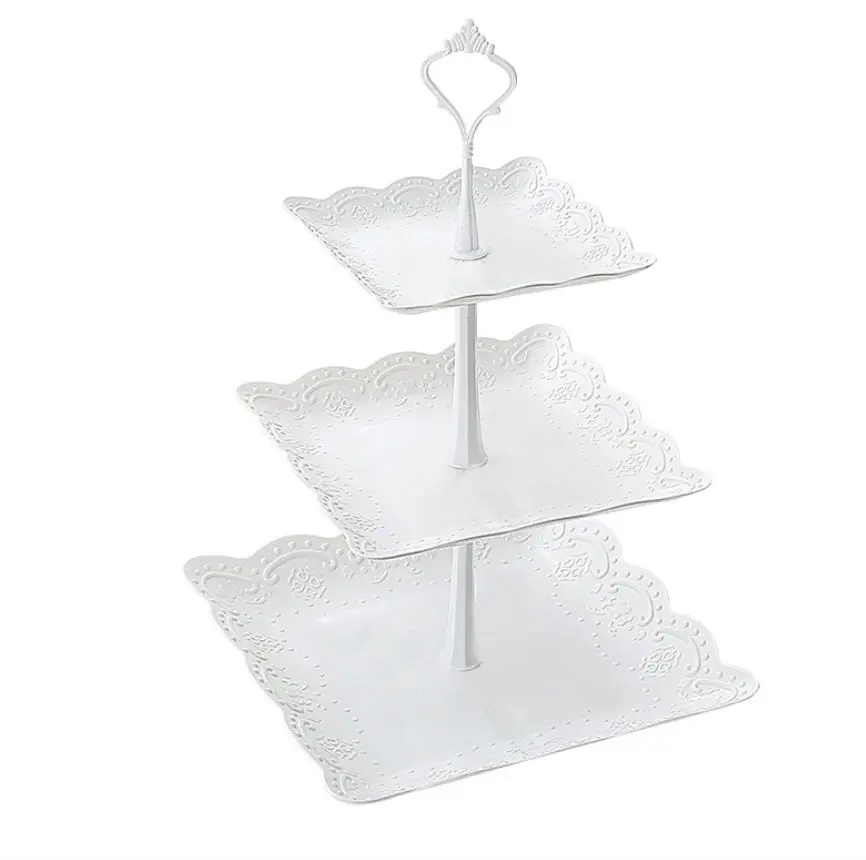 3 яруса кружевных подставка для тортов десертов кронштейн кубок свадебные
