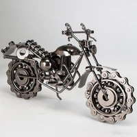 collectable motorcycle art sculpture anti oxidation metal perfect craft motorcycle art model retro wrought iron motorcycle model