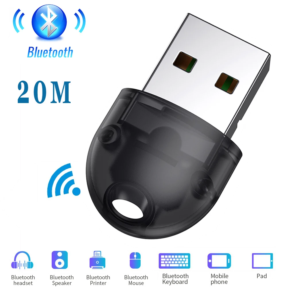 

Bluetooth аудио передатчик USB-ключ Bluetooth 5,0 20 м беспроводной адаптер мышь наушники USB приемник ПК ноутбук передатчик