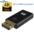 Переходник штекер-гнездо DP в HDMI, макс. 4K 60 Гц, адаптер Displayport для ноутбука, компьютера, ПК, HDTV, проектора