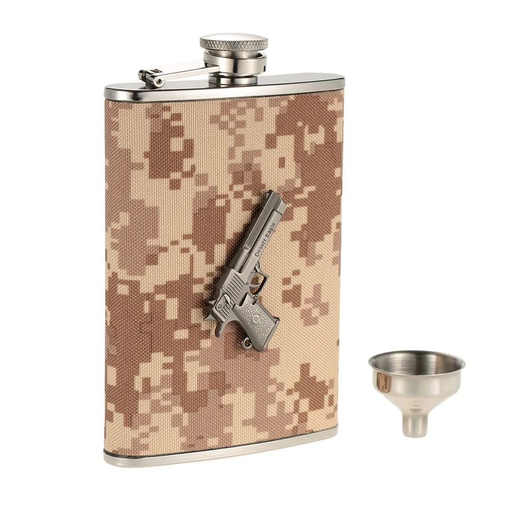 5 Color Stainless Steel Hip Flask with Small Funnel Outdoor Camping Alcohol Liquor Wine Flagon Mini Bottle Birthday's Gift | Дом и сад