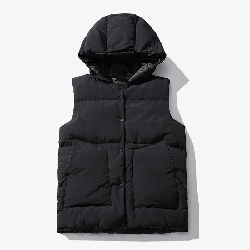 2021 New Spring Autumn Sleeveless Jacket for Men Fashion Warm Hooded Male Winter Vest Light Plus Size Mens Work Vests Waistcoat