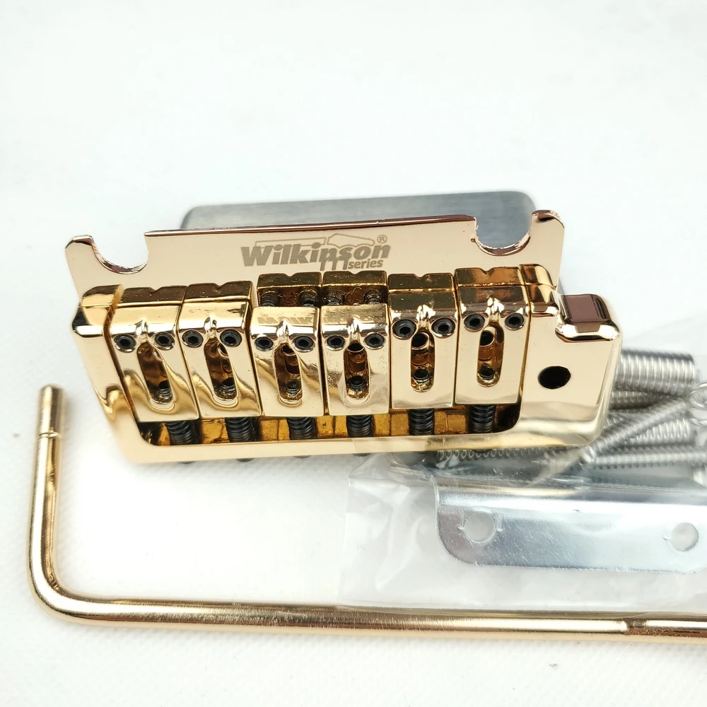 wilkinson 2 post punkt gold doppel schaukel elektrische gitarre tremolo system brücke für strat und suhr gitarre wov08 free global shipping