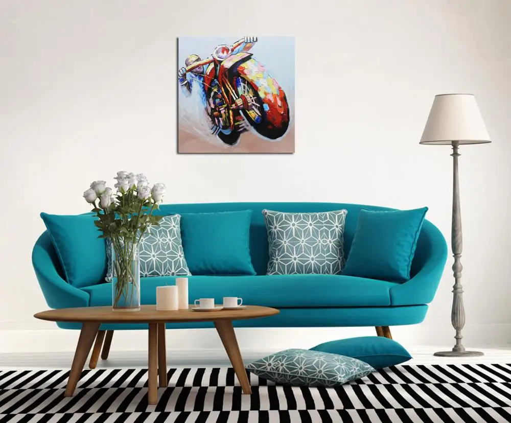 Картина масляная вручную на холсте для гостиной|Рисование и каллиграфия| |