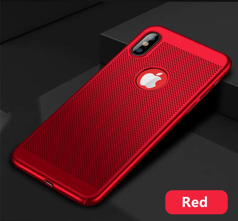 Роскошный телефон чехол для iPhone 6 6s 7 8 Plus полые теплоотвод Чехлы Жесткий ПК X XS MAX XR