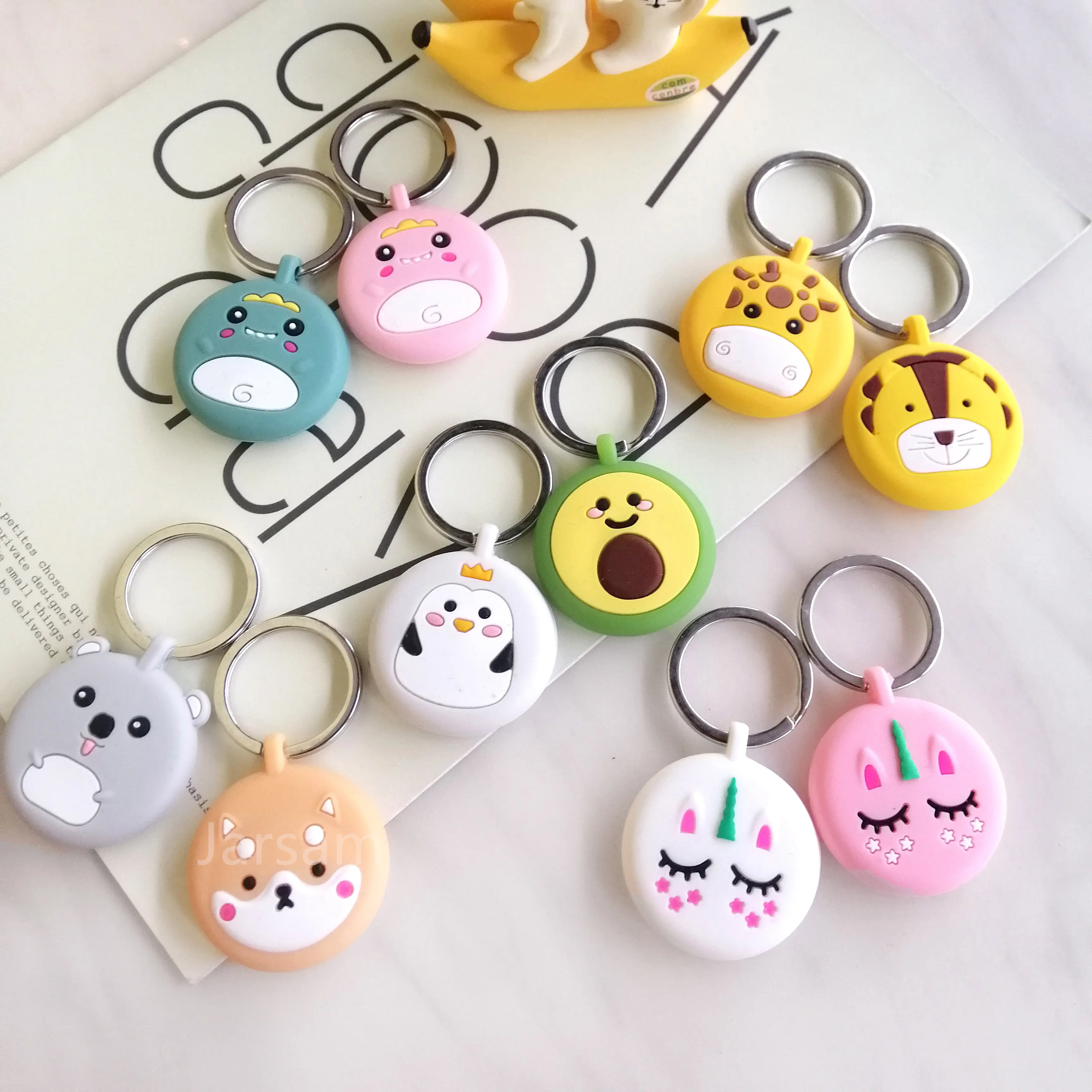 

Мягкий силиконовый защитный чехол для AirTag, защитный чехол-бампер, чехол, совместимый с AirTag, чехол-трекер, брелок