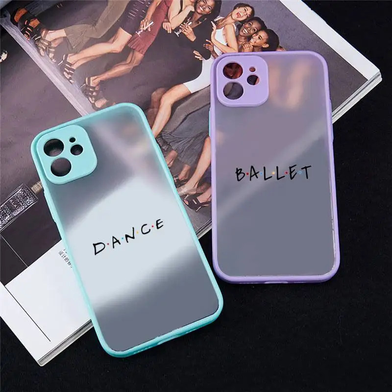

Watercolor art colorful ballerina Phone Case matte transparent For iphone 7 8 11 12 13 plus mini x xs xr pro max cover