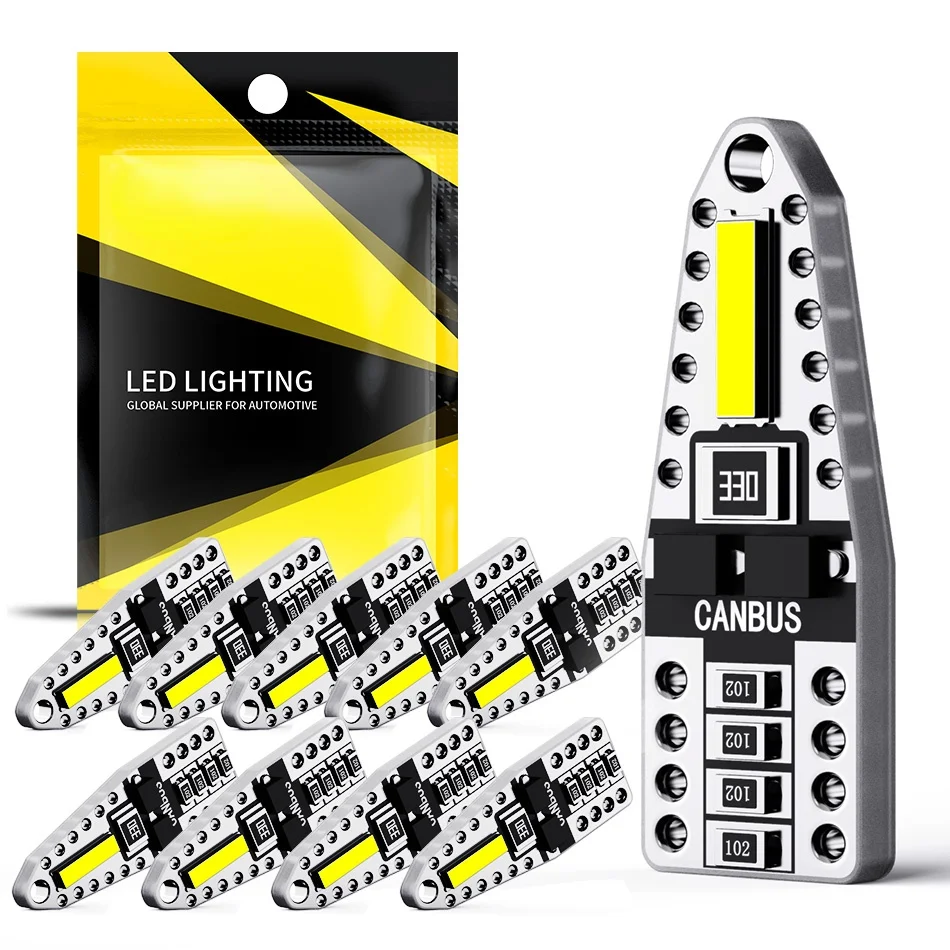 

Светодиодные лампы T10 Canbus W5W 168 194 2SMD, белые сигнальные лампы, Купольные лампы для чтения номерного знака, освещение салона автомобиля, автомо...